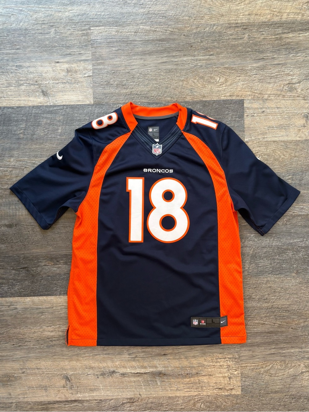 NFL Denver Broncos Peyton Manning #18 Navy & Orange Football Jersey